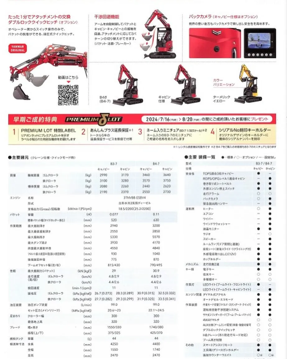 ヤンマー建機、新型機発売！