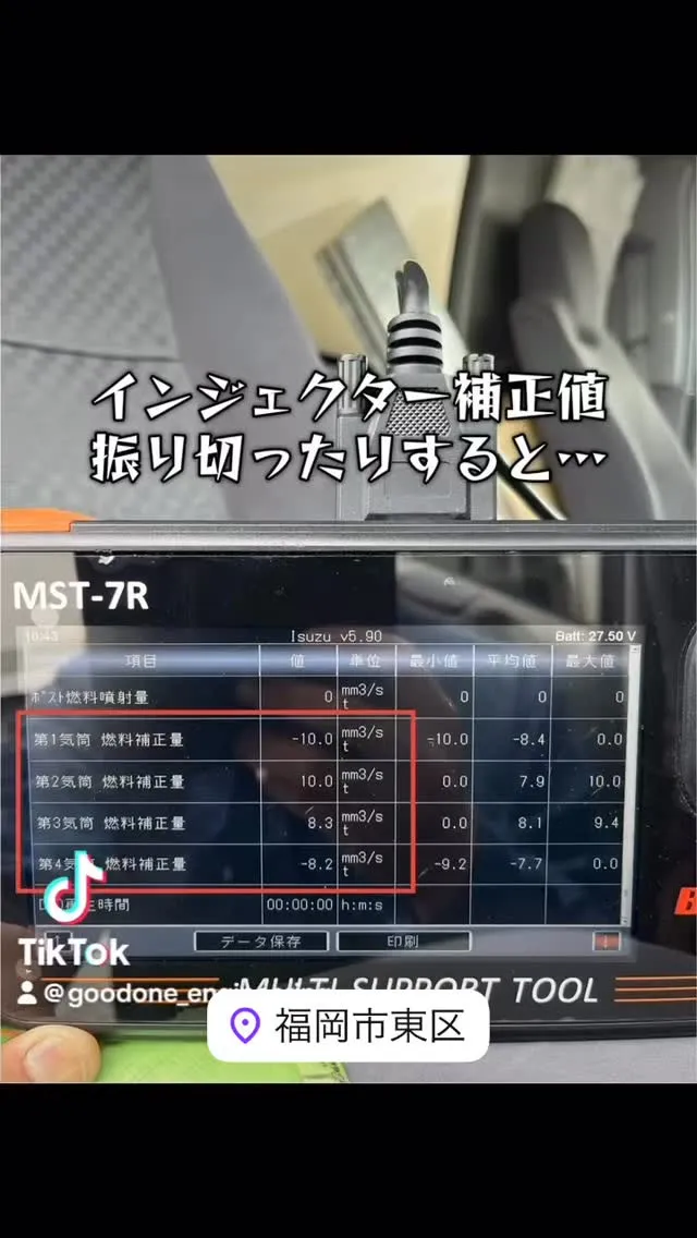 いすゞ・フォワード、インジェクター不良@福岡県福岡市